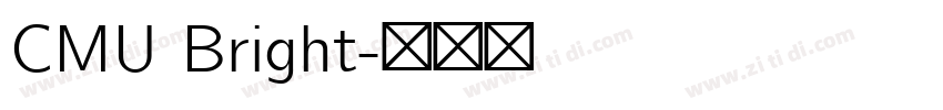 CMU Bright字体转换